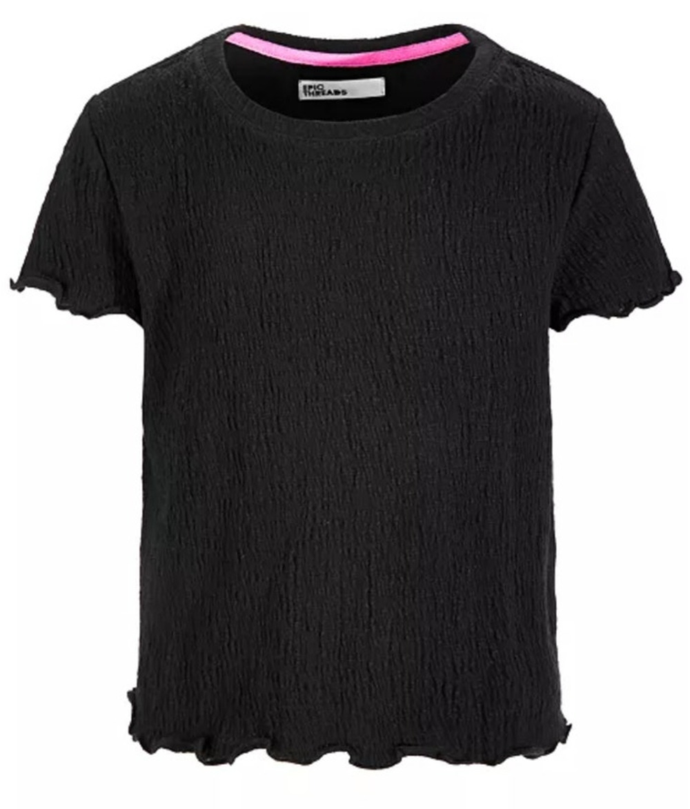 Epic Threads Little Girls Solid-Color Textured T-Shirt 2T